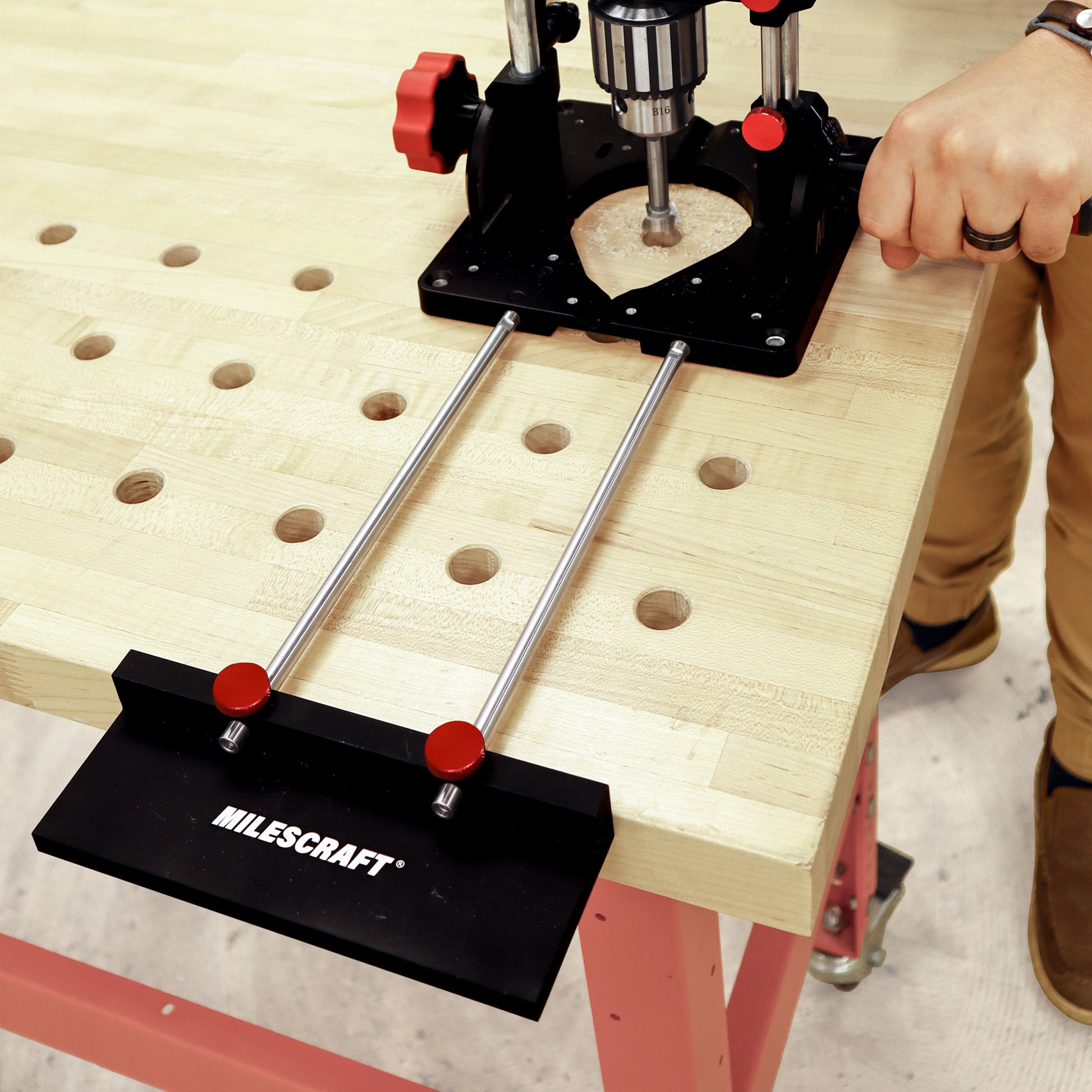 DrillFence™ All-Metal Edge Guide for DrillMatePRO 1348 – Precision Hole Spacing