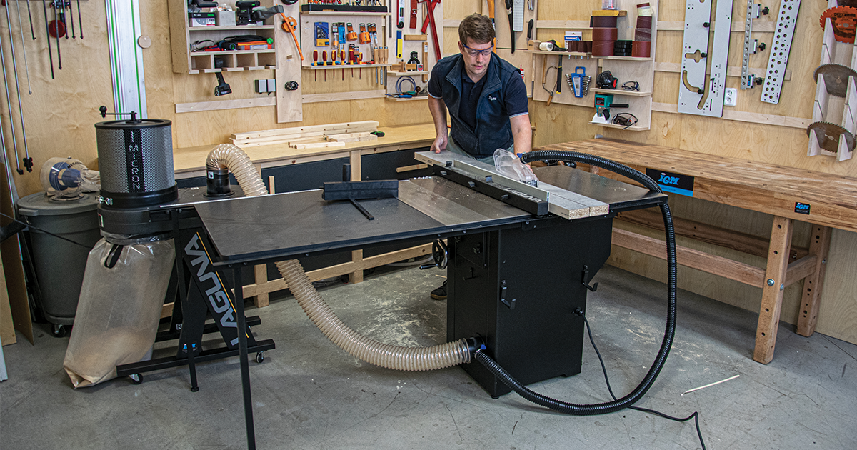 Professional IGM Laguna Fusion 2 Table Saw: Precision Woodworking, Digital Angle Display