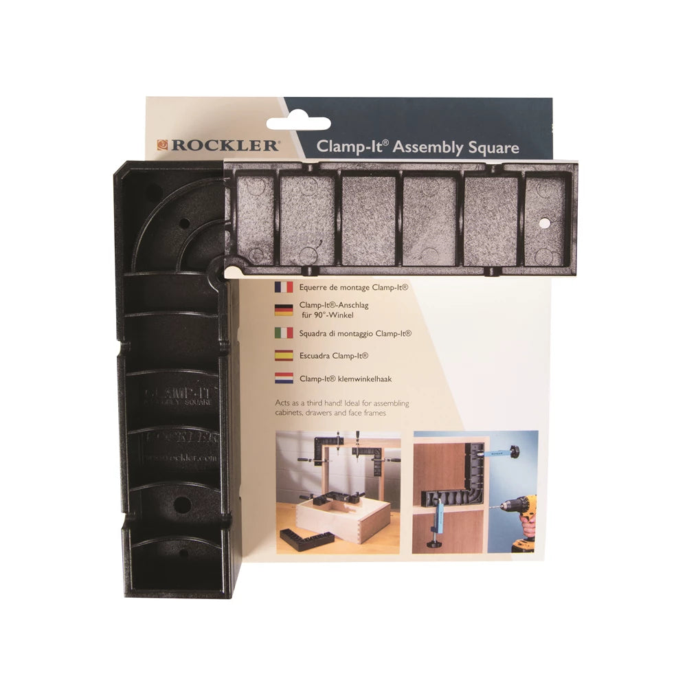 Rockler Clamp-It Assembly Square: Strong Plastic 90° Corner Woodworking Clamp