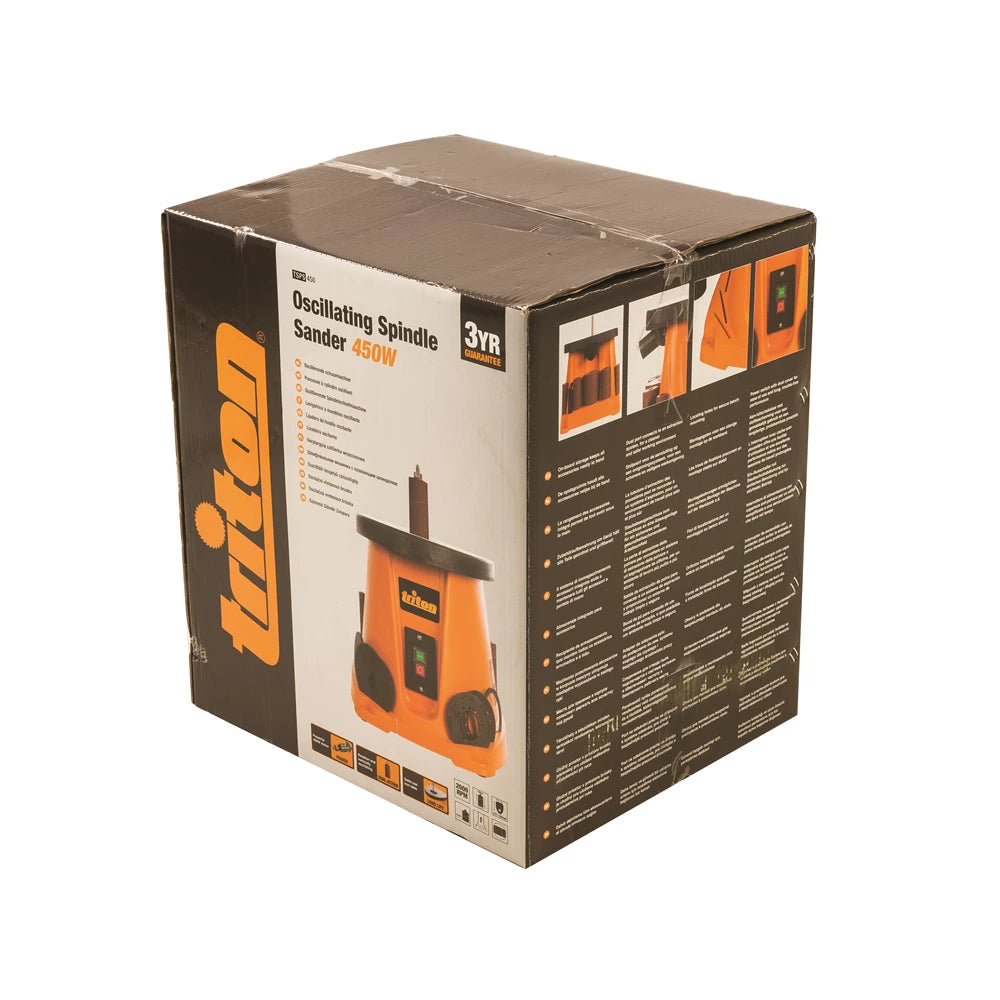 Triton 450W Oscillating Spindle Sander for Precision Woodworking & Finishing