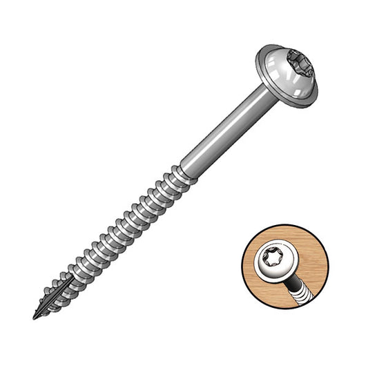 2-Inch Coarse T20 Star Pocket Screws 1,000 Count