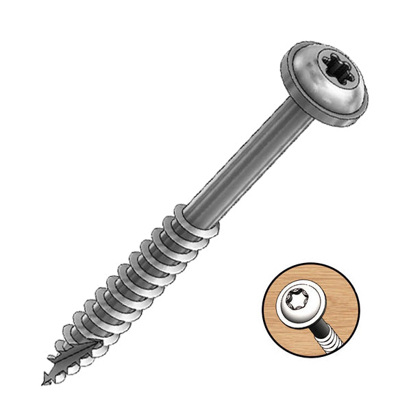 2.5" HD Pocket Screws – 35 pcs Heavy‑Duty T25 Torx