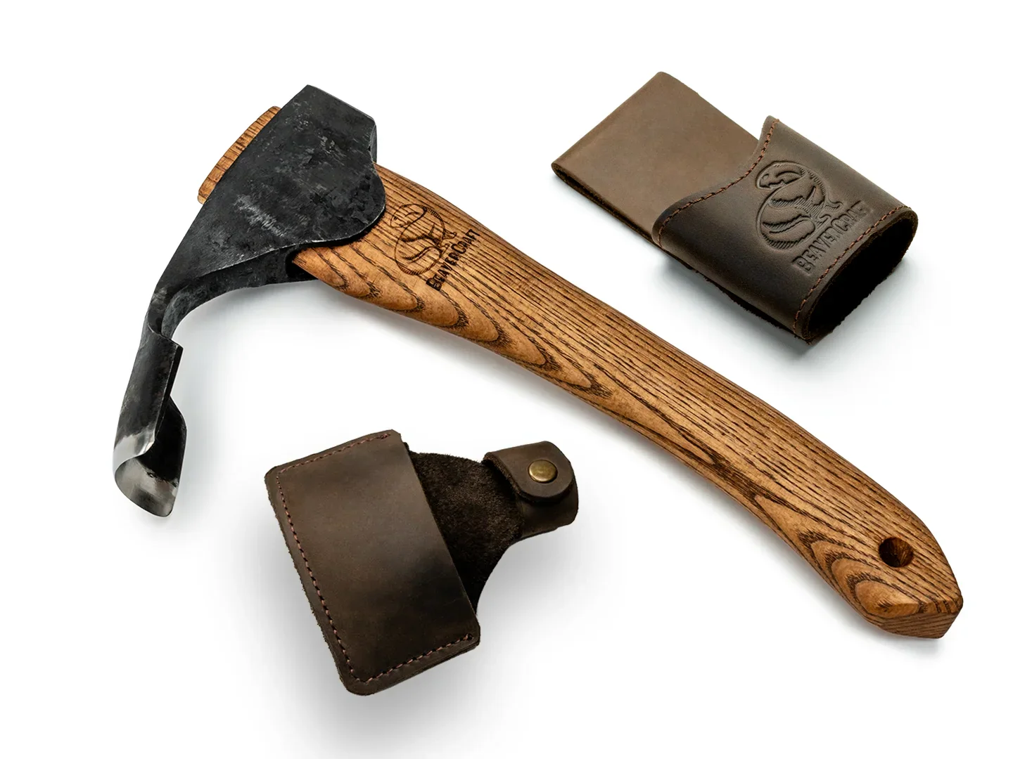 Compact High‑Carbon Steel Wood Carving Adze with Ash Handle