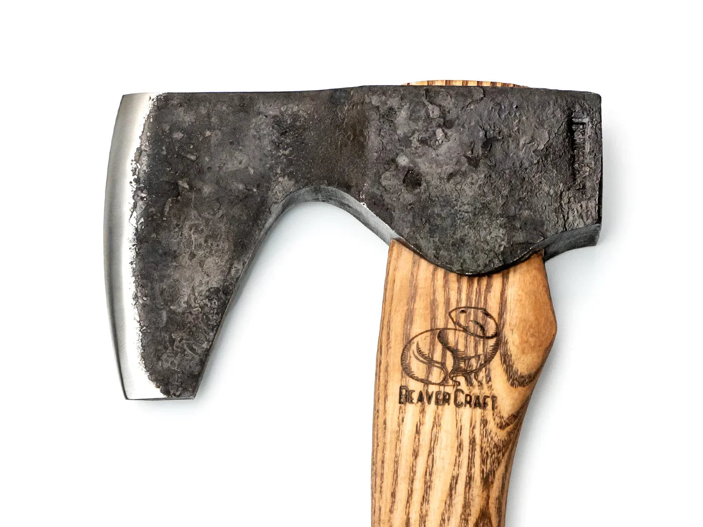 BeaverCraft AX6 Compact Long-Bearded Bushcraft Hatchet – Hand-Forged Ashwood Handle