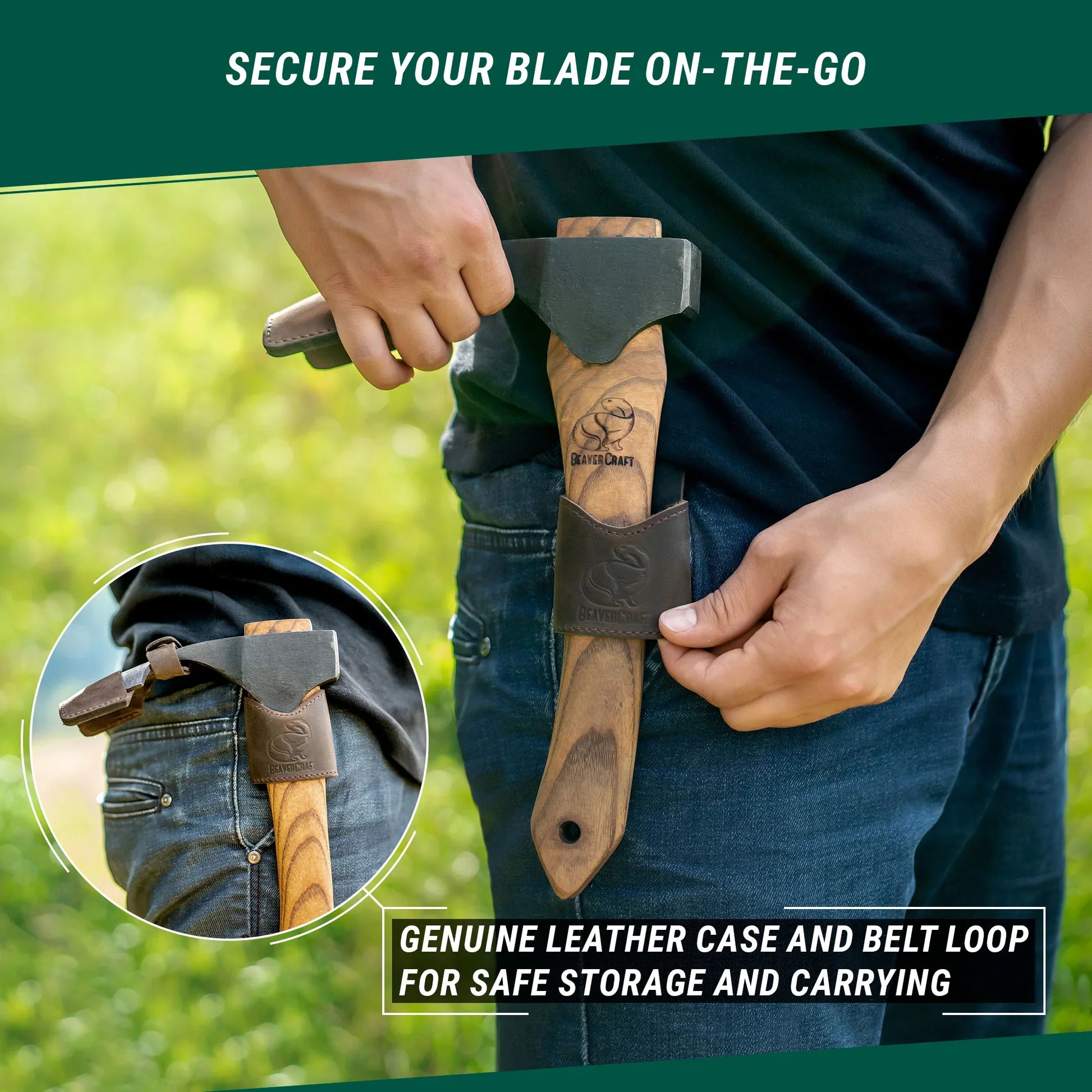 Compact High‑Carbon Steel Wood Carving Adze with Ash Handle