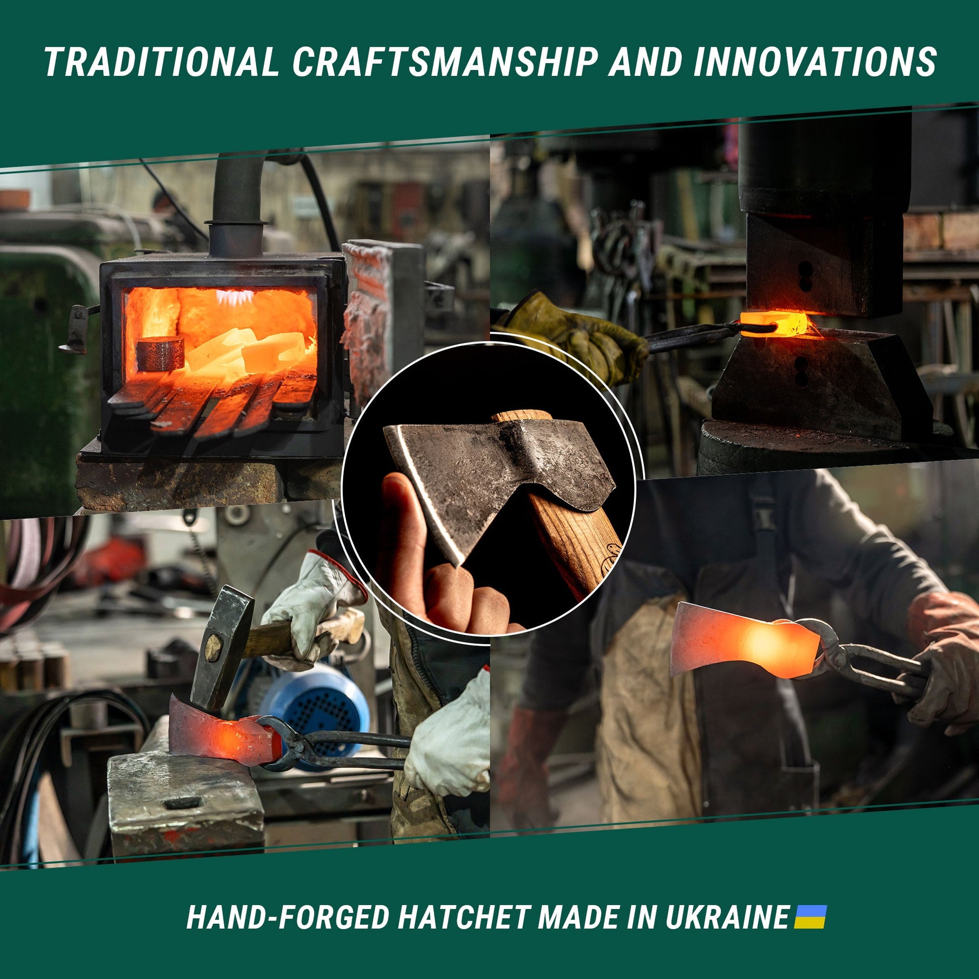 BeaverCraft AX1 Compact Bushcraft Hatchet Lightweight Ashwood Handle