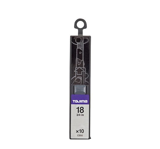 Tajima Razar Black Blade L - Premium 18mm Utility Knife Replacement Blades, 10-Pack