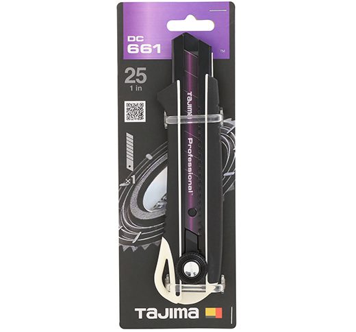 Tajima Premium 25mm Utility Cutter Knife with Dial Lock and Elastomer Grip