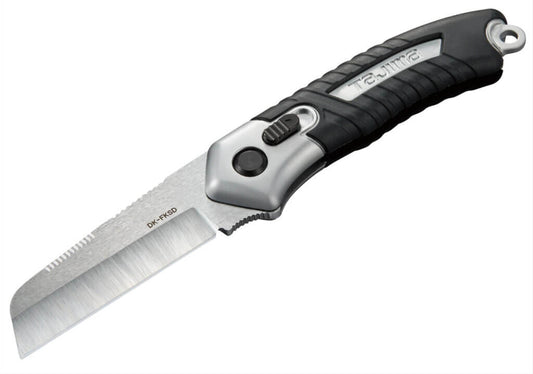 Tajima Foldable Multi-Purpose Electrician's Knife with Safety Lock and Hollow Blade