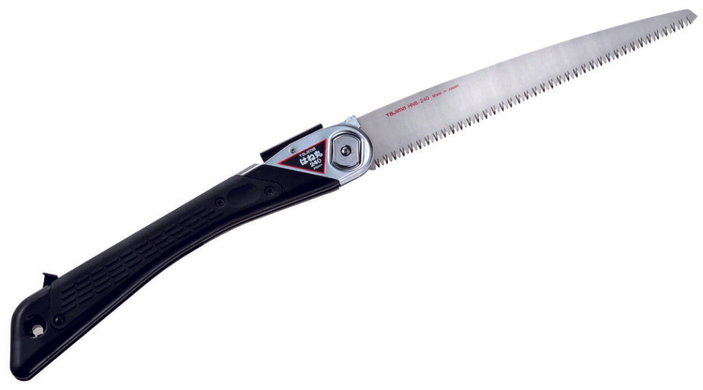 Tajima Japan Premium Folding Pull Jump Saw - 240mm Blade, 9 TPI, Elastomer Grip
