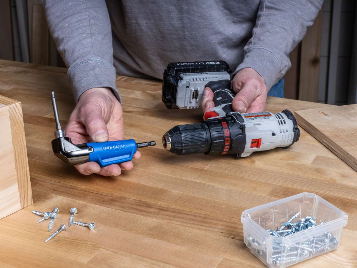 Kreg 90° Pocket-Hole Driver: Compact Right-Angle Drill Attachment for Tight Spaces