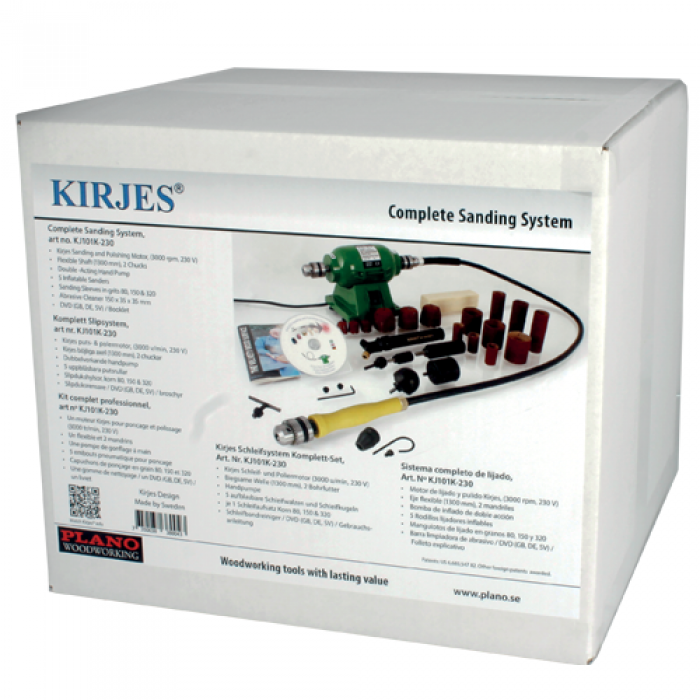 Complete Kirjes Inflatable Sanding System: Versatile Wood Carving & Detail Finishing Set
