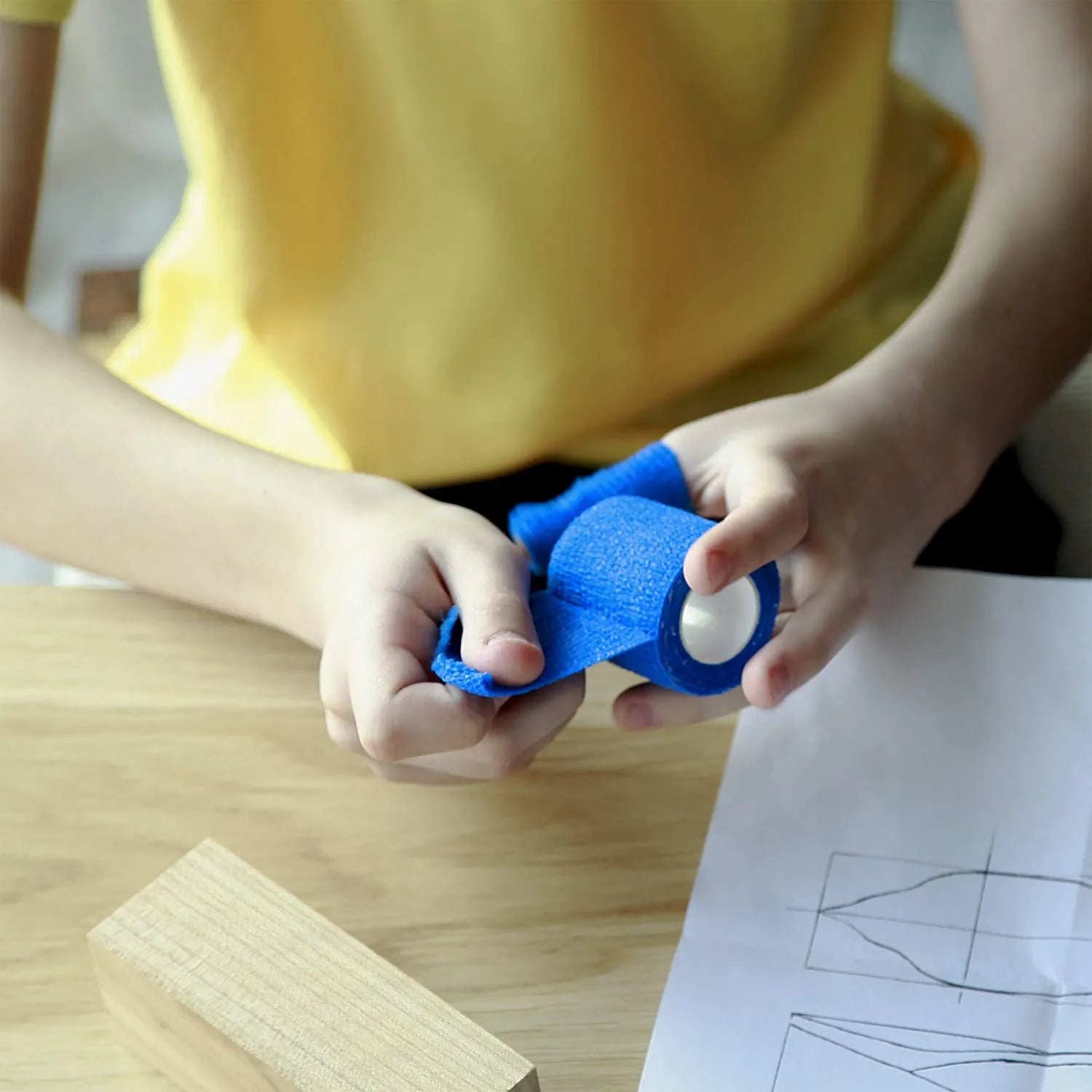 BeaverCraft NCT6 Cut Resistant Adherent Wrap Tape for Wood Carving