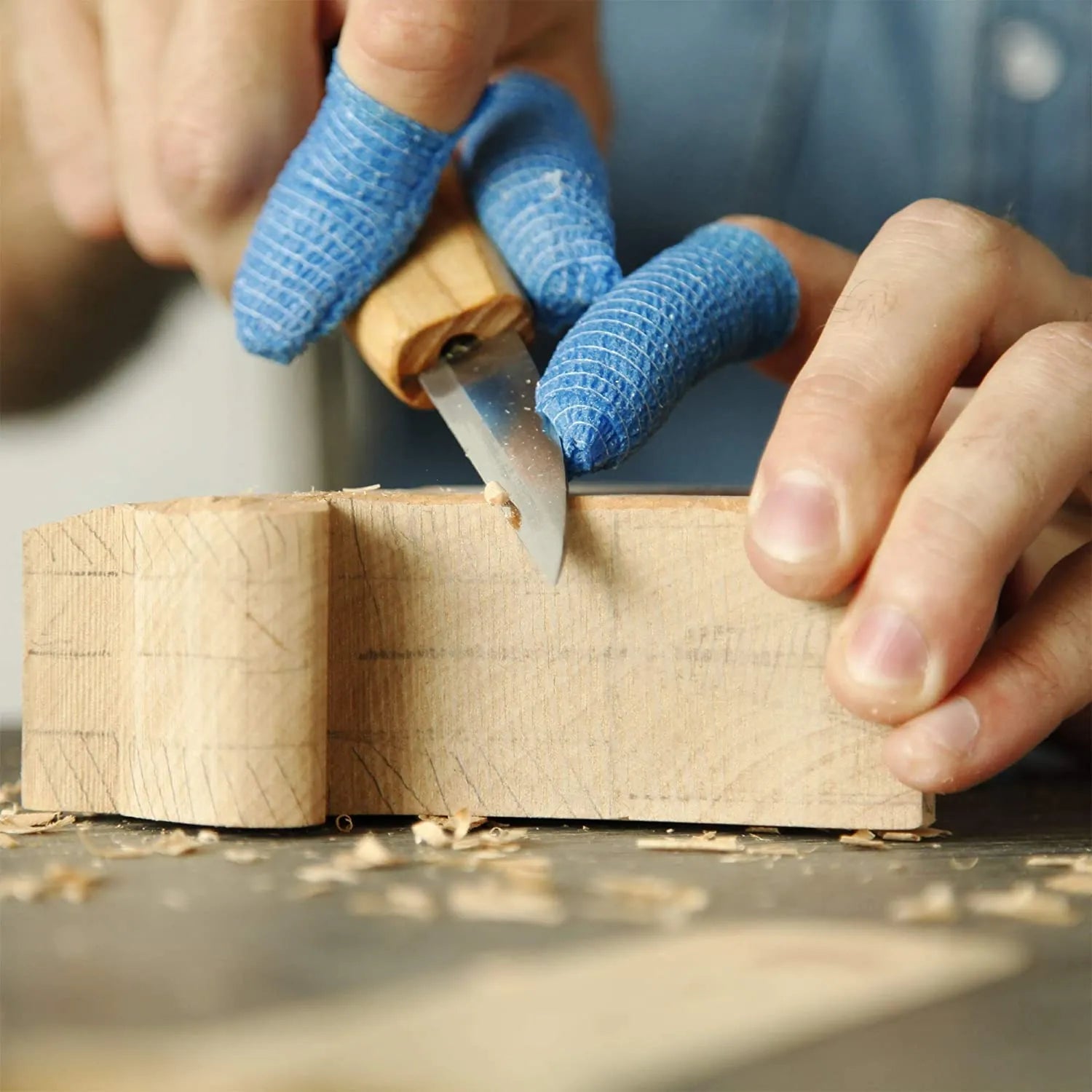 BeaverCraft NCT6 Cut Resistant Adherent Wrap Tape for Wood Carving