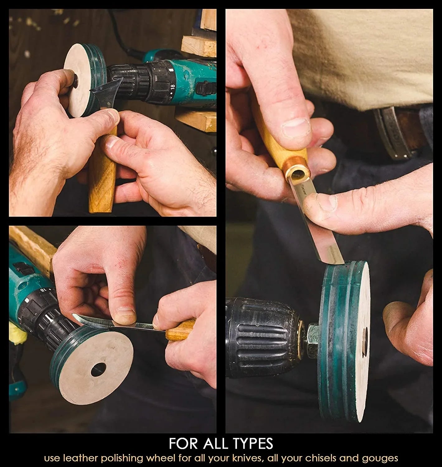 BeaverCraft PW1 Natural Leather Polishing Wheel for Knives and Tools