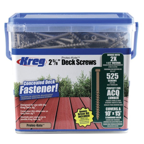 Kreg Protec-Kote 67mm Deck Screws - Premium Corrosion-Resistant Outdoor Fasteners