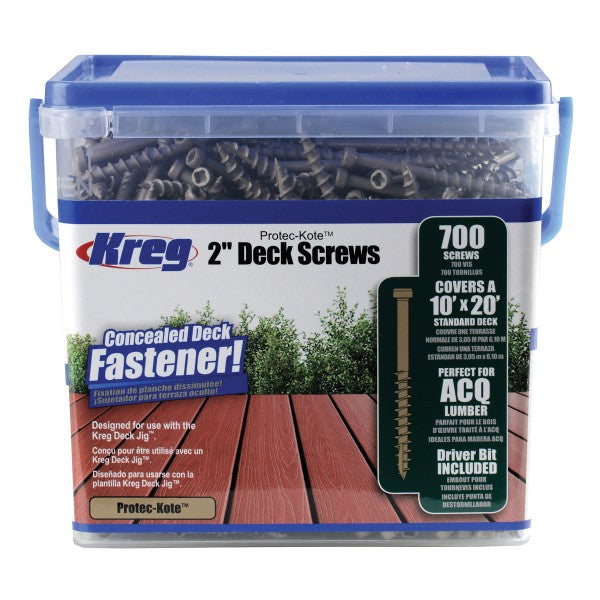 Kreg Protec-Kote Premium 51mm Deck Screws: Corrosion-Resistant Wood Fasteners for Outdoor Projects