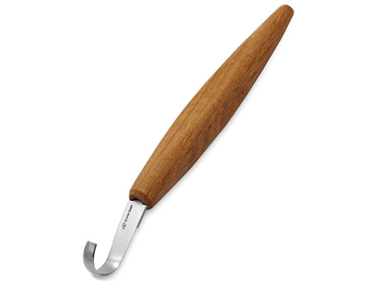 SK5 Double Bevel Spoon Carving Hook Knife with Oak Handle