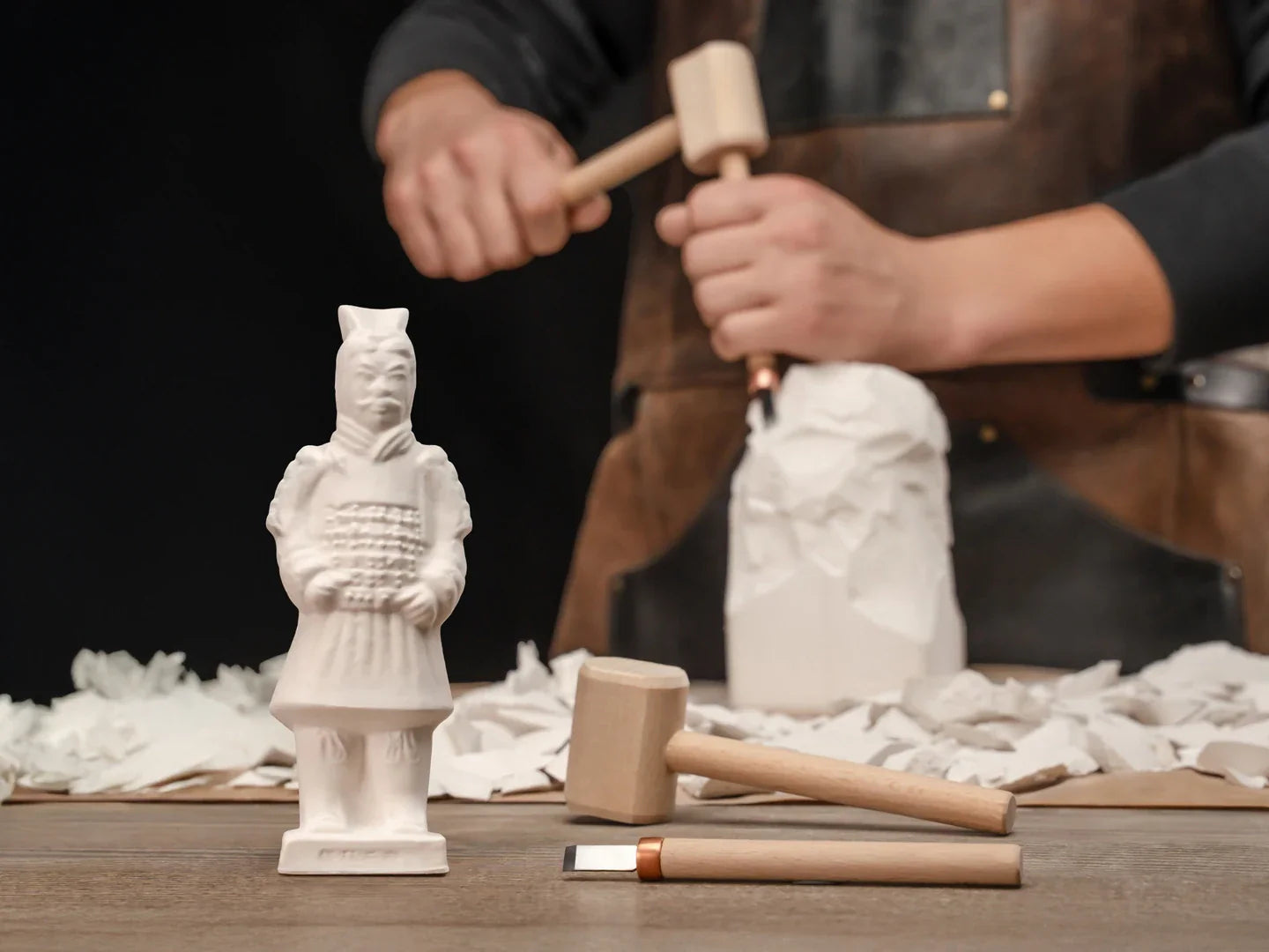 Terracotta Warrior DIY Sculpting Kit – Detailed Plaster Carving Experience