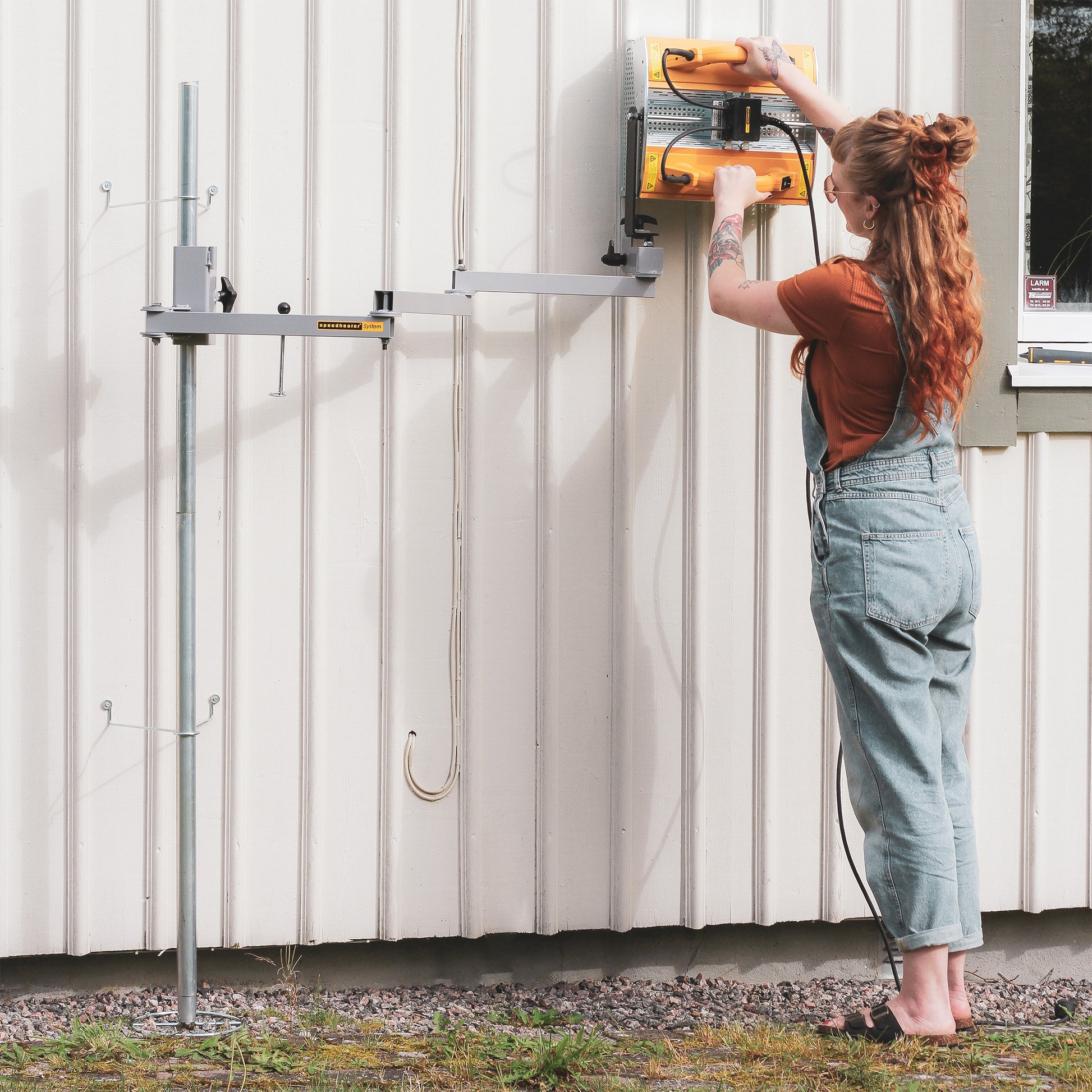 Speedheater Flexi Arm: Hands-Free Paint Removal System with Facade Brackets
