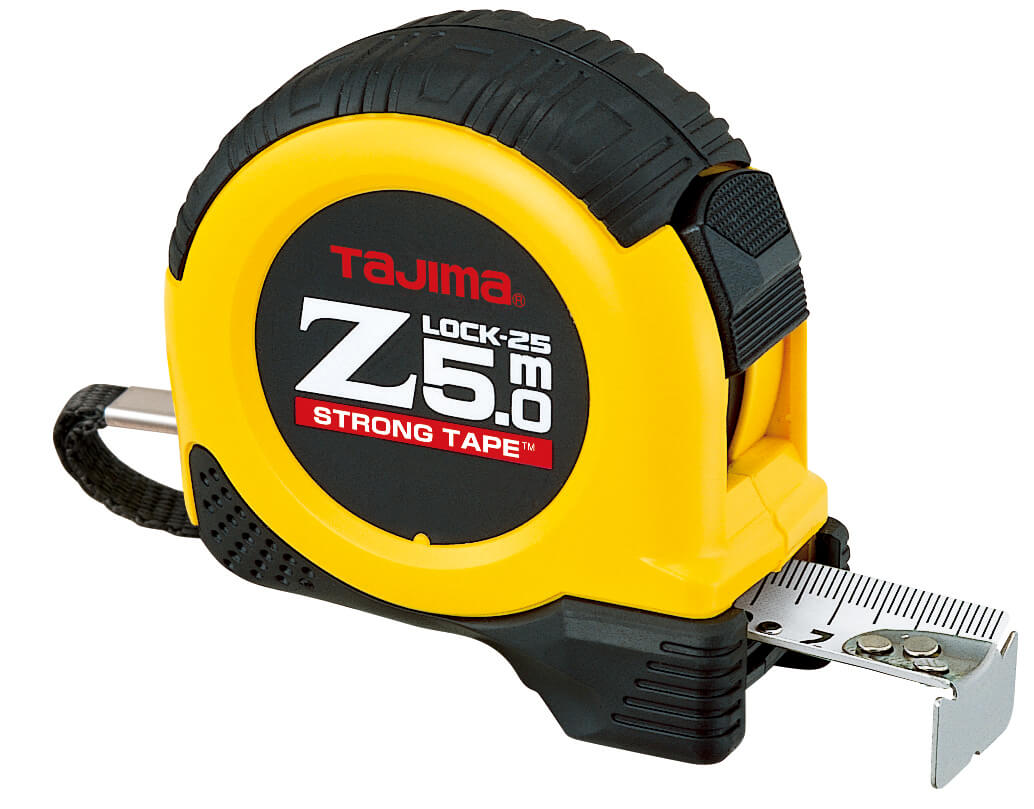 Tajima Z-Lock Professional Retractable Measuring Tape: Durable, Strong, Precise, Metric Tool