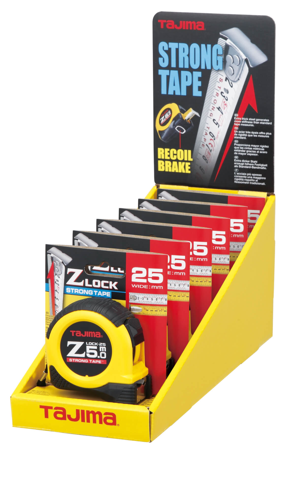 Tajima Z-Lock Professional Retractable Measuring Tape: Durable, Strong, Precise, Metric Tool