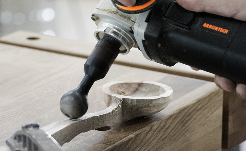Arbortech 30mm Spherical Ball Gouge Grinder Attachment for Wood Carving