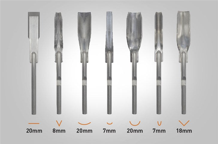 Arbortech Power Chisel Kit: Master Wood Carving Tool with 7 Chisels