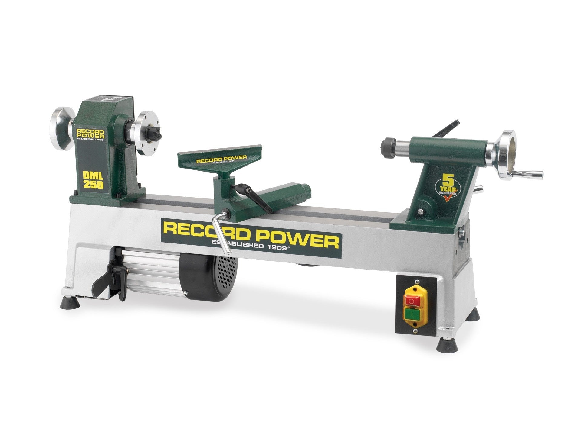 Record Power DML250 Compact Wood Lathe: Precision Desktop Turning Machine