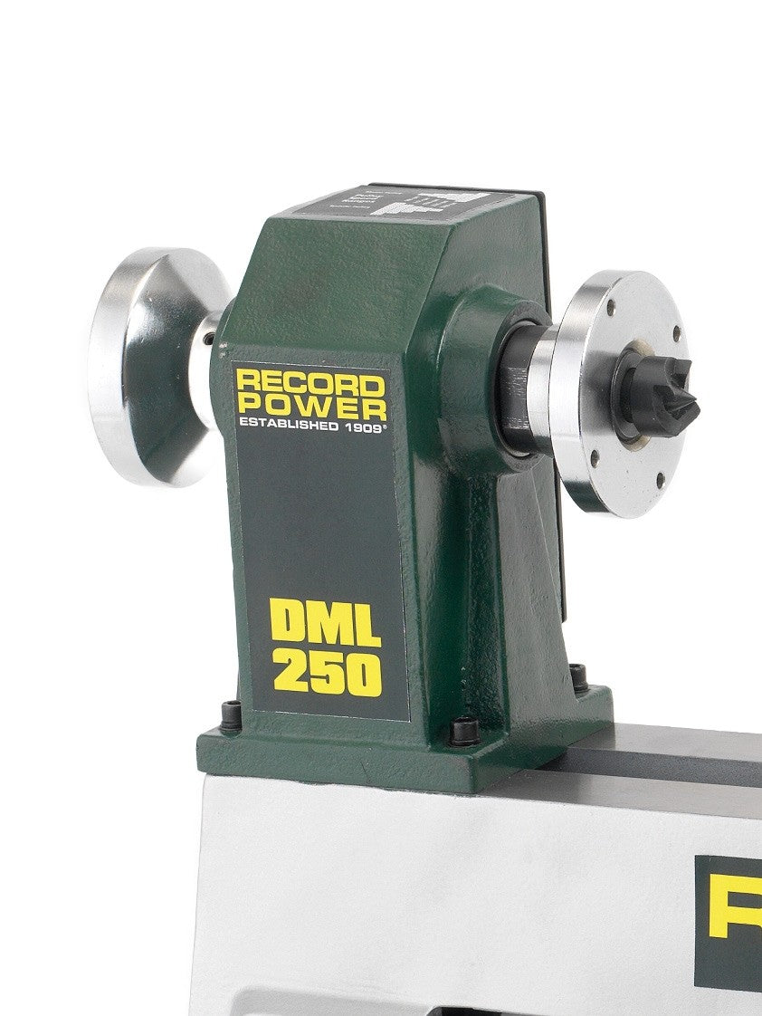 Record Power DML250 Compact Wood Lathe: Precision Desktop Turning Machine