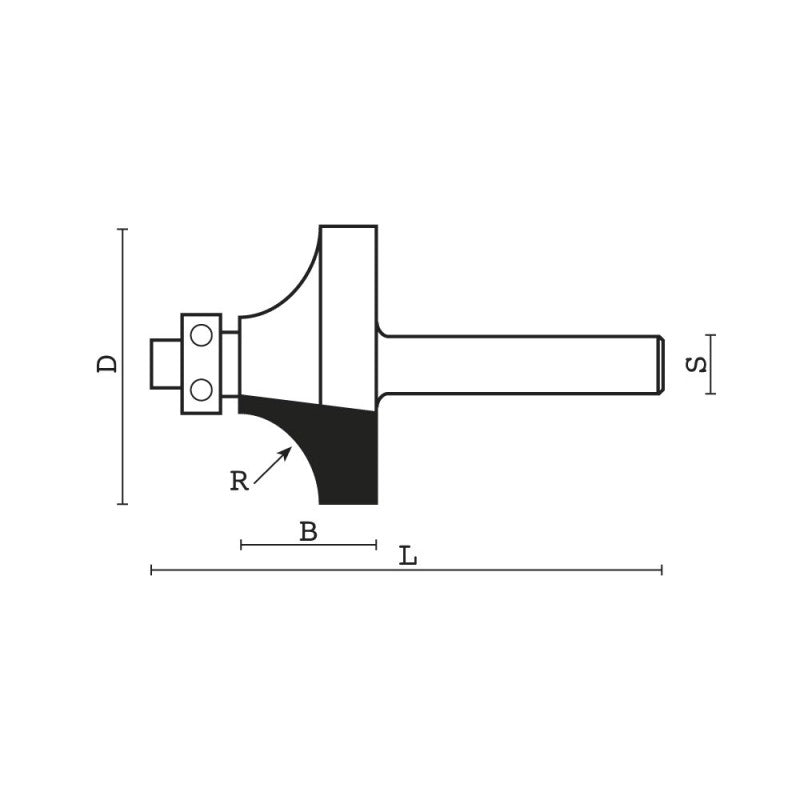 Precision Carbide Corner Rounding Router Bit with Ball Bearing Guide