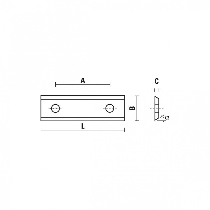 Klein HW Standard Reversible Knives - Durable 2-Edge Woodworking Blades