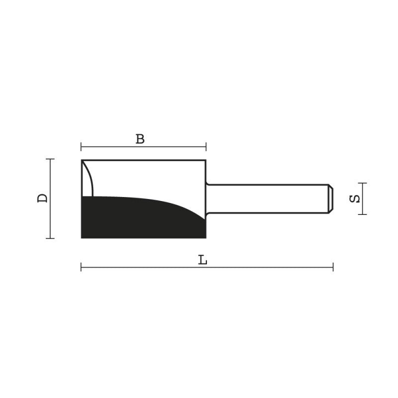 Klein HW Carbide Straight Router Bit for Wood Grooving, Plunging, and Precision