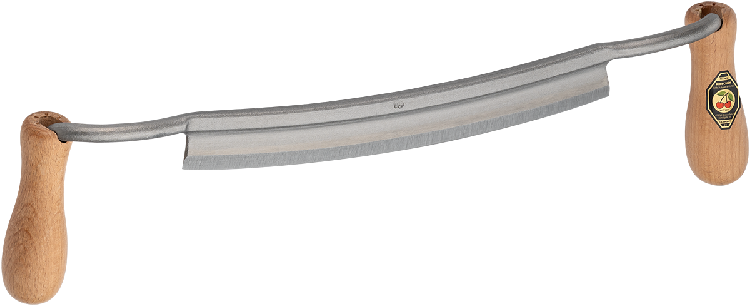 KIRSCHEN 250mm Curved Drawknife: Ergonomic Beech Handle Woodworking Tool