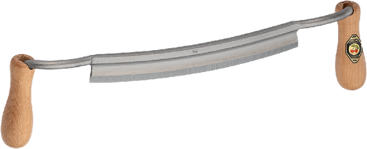 KIRSCHEN 250mm Curved Drawknife: Ergonomic Beech Handle Woodworking Tool