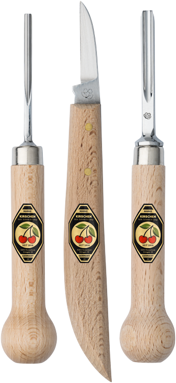 KIRSCHEN 3-Piece Linocut & Wood Carving Tool Set with Ergonomic Handles