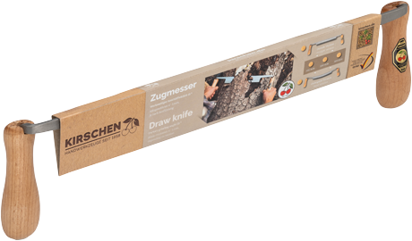 KIRSCHEN 250mm Curved Drawknife: Ergonomic Beech Handle Woodworking Tool