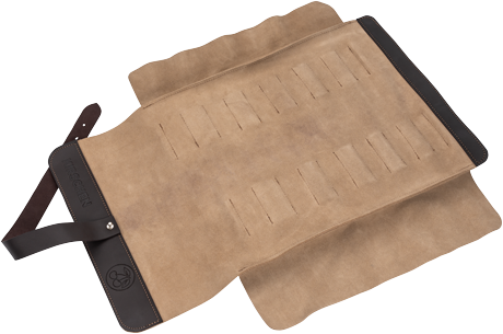 KIRSCHEN Premium Suede Leather Tool Roll for Chisels and Sculpting Tools