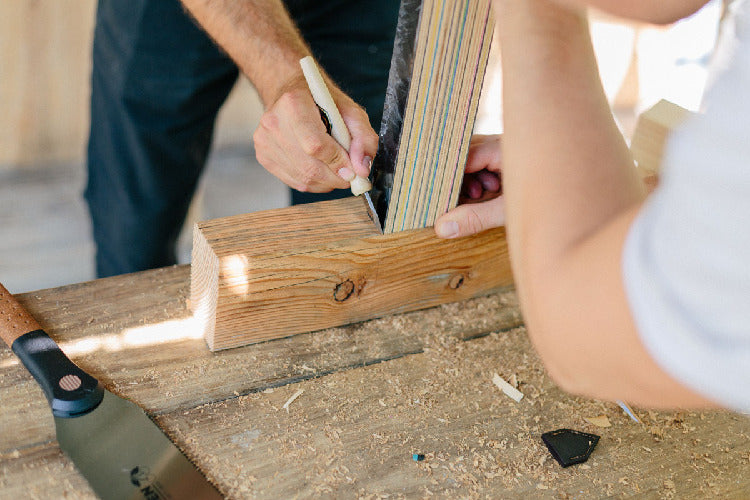 Premium Woodworking Marking Knife: Trapezoidal Blade, Red Beech Handle, Precision Tool