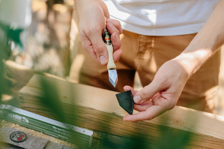 Premium Woodworking Marking Knife: Trapezoidal Blade, Red Beech Handle, Precision Tool