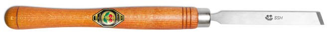 Premium HSS Woodturning Chisel with Beech Handle - Skew Double-Bevel Blade