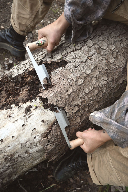 KIRSCHEN German Hand-Forged Drawknife with Beech Handles for Woodworking