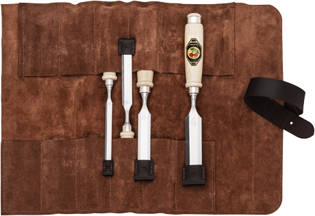 KIRSCHEN 4-Piece Wood Chisel Set with White Beech Handles Pouch