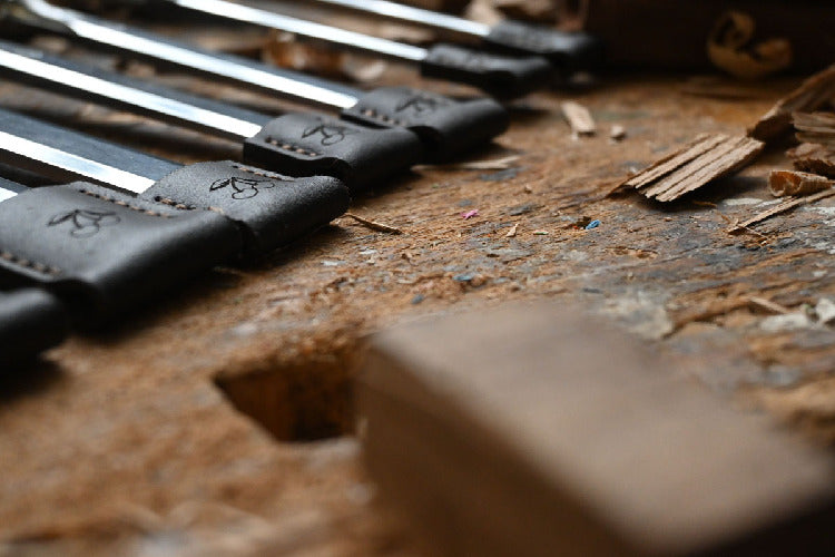 KIRSCHEN Genuine Leather Chisel Blade Protector for Woodworking & Carving Tools