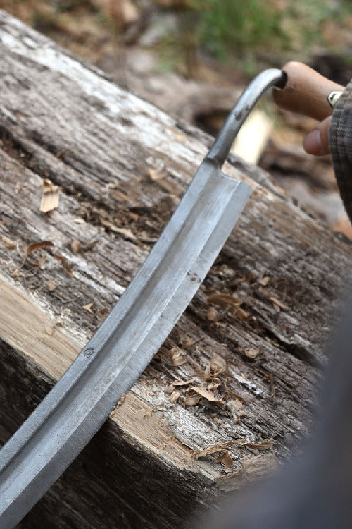 KIRSCHEN 250mm Curved Drawknife: Ergonomic Beech Handle Woodworking Tool