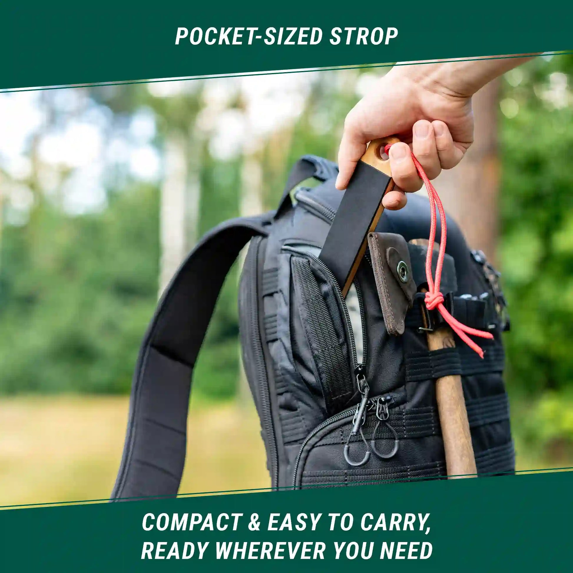 Pocket Dual-Sided Leather Paddle Strop with Polishing Compounds