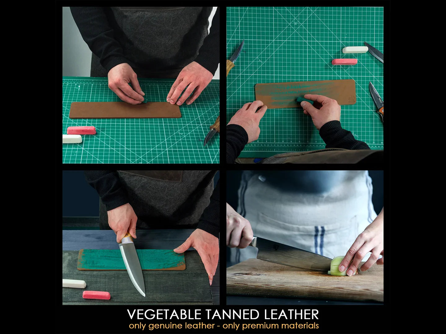 Dual-Sided Leather Paddle Strop with 3 Polishing Compounds BeaverCraft