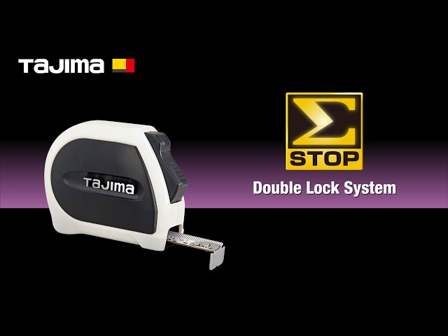 Tajima Sigma Stop Auto-Lock Measuring Tape with Extra Thick Steel Blade