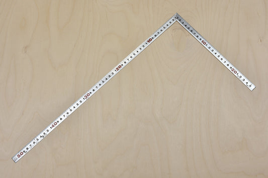 Shinwa 500mm Hard Chrome Carpenter's Square: Profiled, Thick Corner, Precise Woodworking Tool
