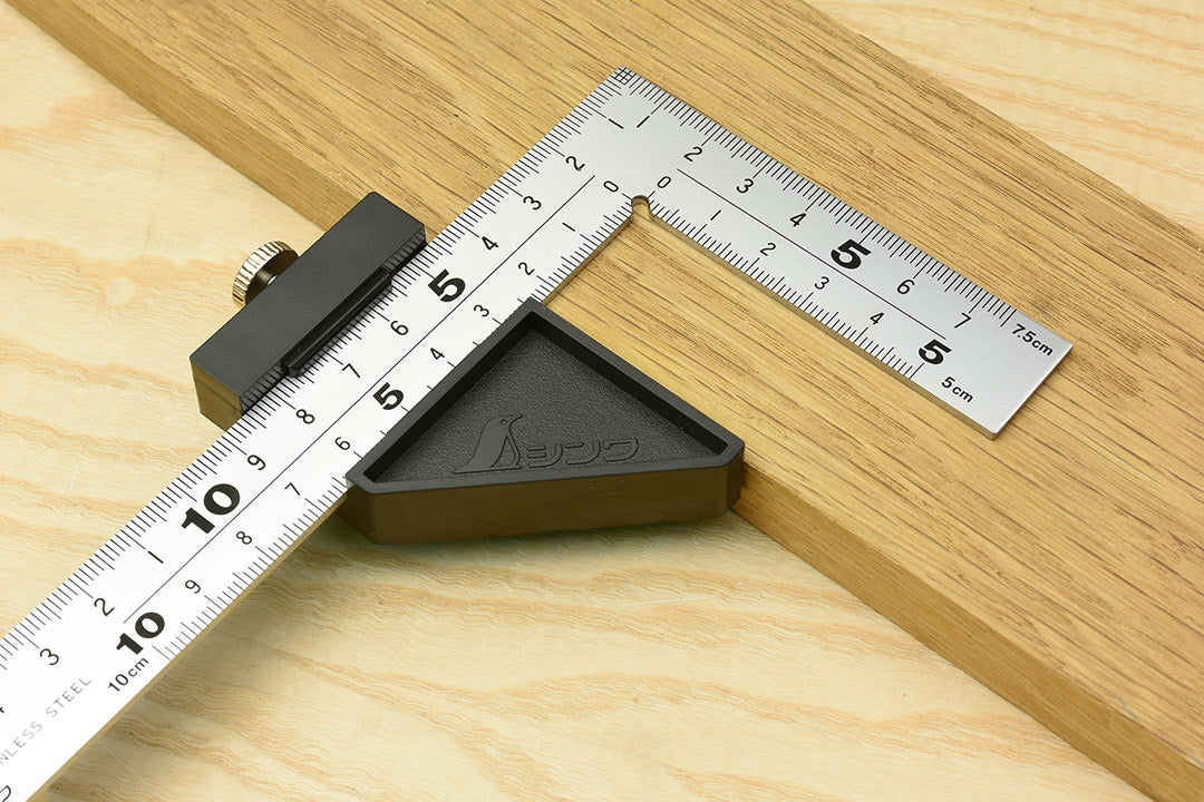 Shinwa ABS Resin Carpenter's Square Stopper for Precise Woodworking Marking